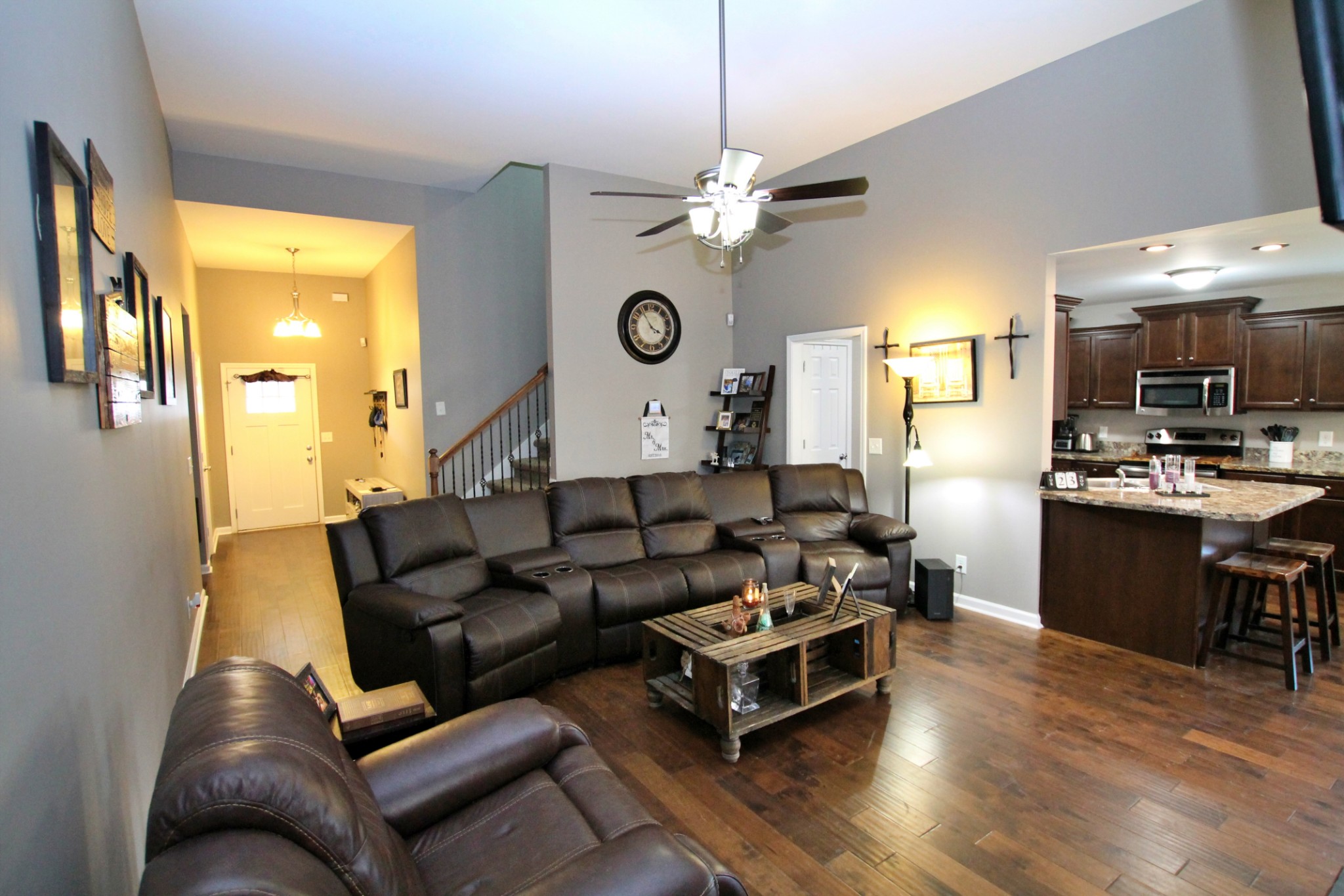 8005 New Chapel Road Springfield, TN 37172 - Photo 4 of 28 a living room with stainless steel appliances kitchen island granite countertop furniture and a large window