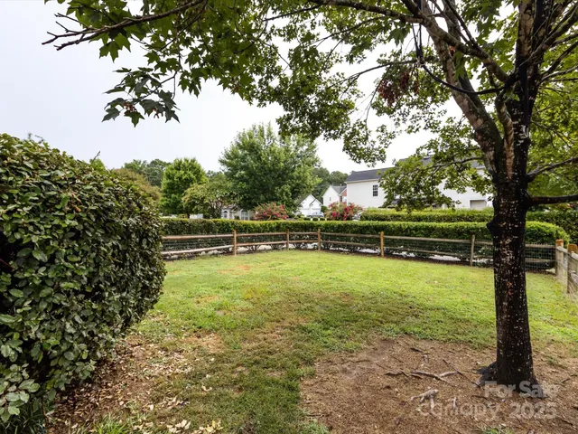 a view of a backyard