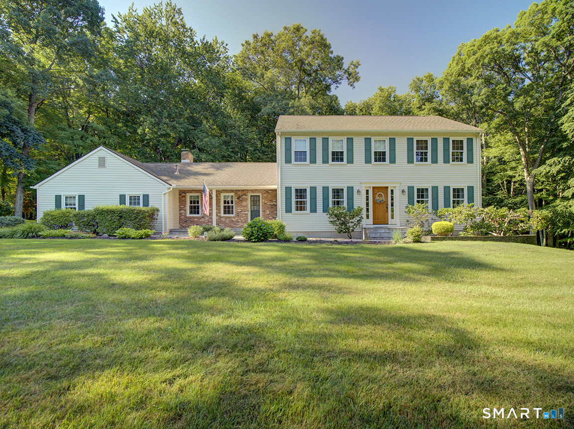 19 East Ridge Court Cheshire, CT 06410 - Photo 1 of 39 Brick and vinyl Classic Colonial with covered orch entry.