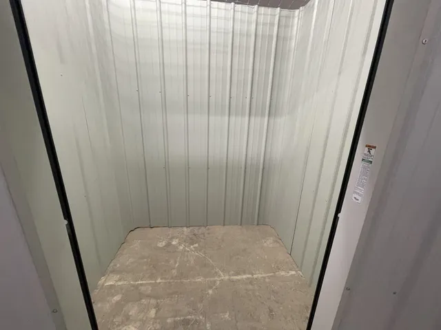 a view of hallway with shower