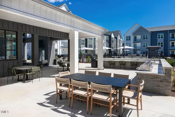 a outdoor space with patio furniture