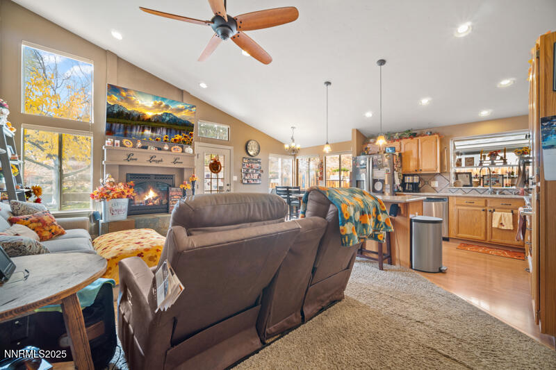 2215 Gatewood Drive Reno, NV 89523 - Photo 9 of 37 a living room with stainless steel appliances furniture and a kitchen view