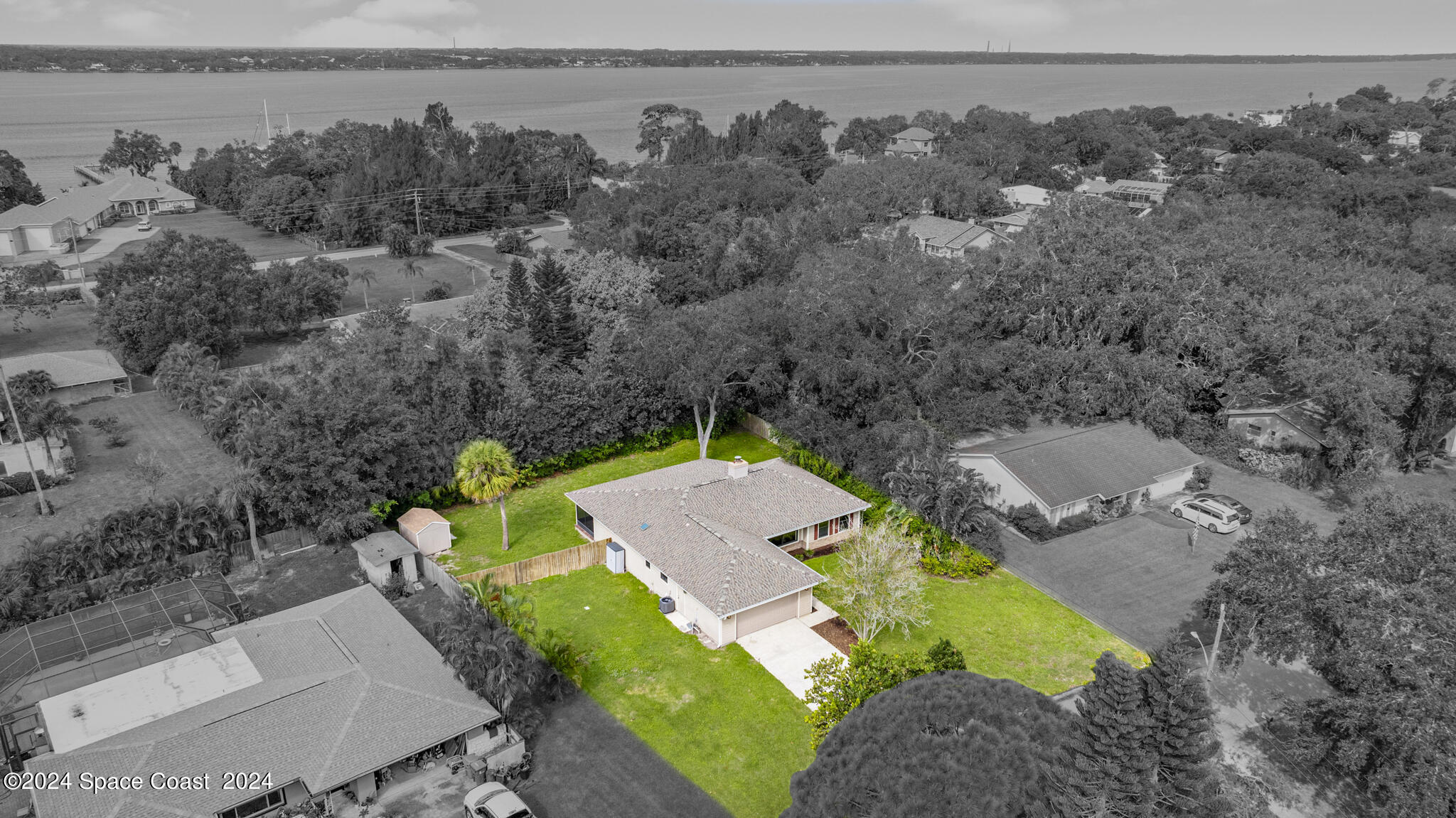 3725 Laurette Road Merritt Island, FL 32952 - Photo 46 of 46 an aerial view of a house with outdoor space