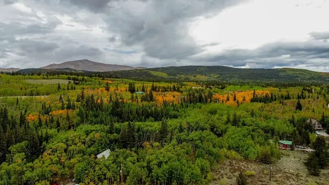 a view of lake and mountain