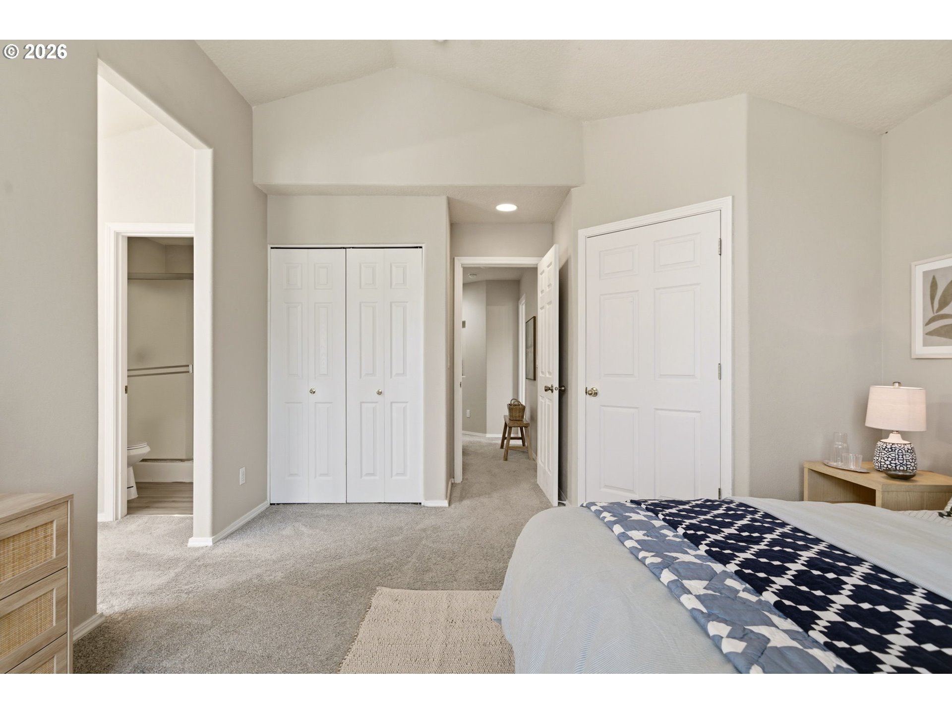 1448 Southwest 208th Avenue Beaverton, OR 97003 - Photo 26 of 39 a bedroom with a bed and a view of bathroom