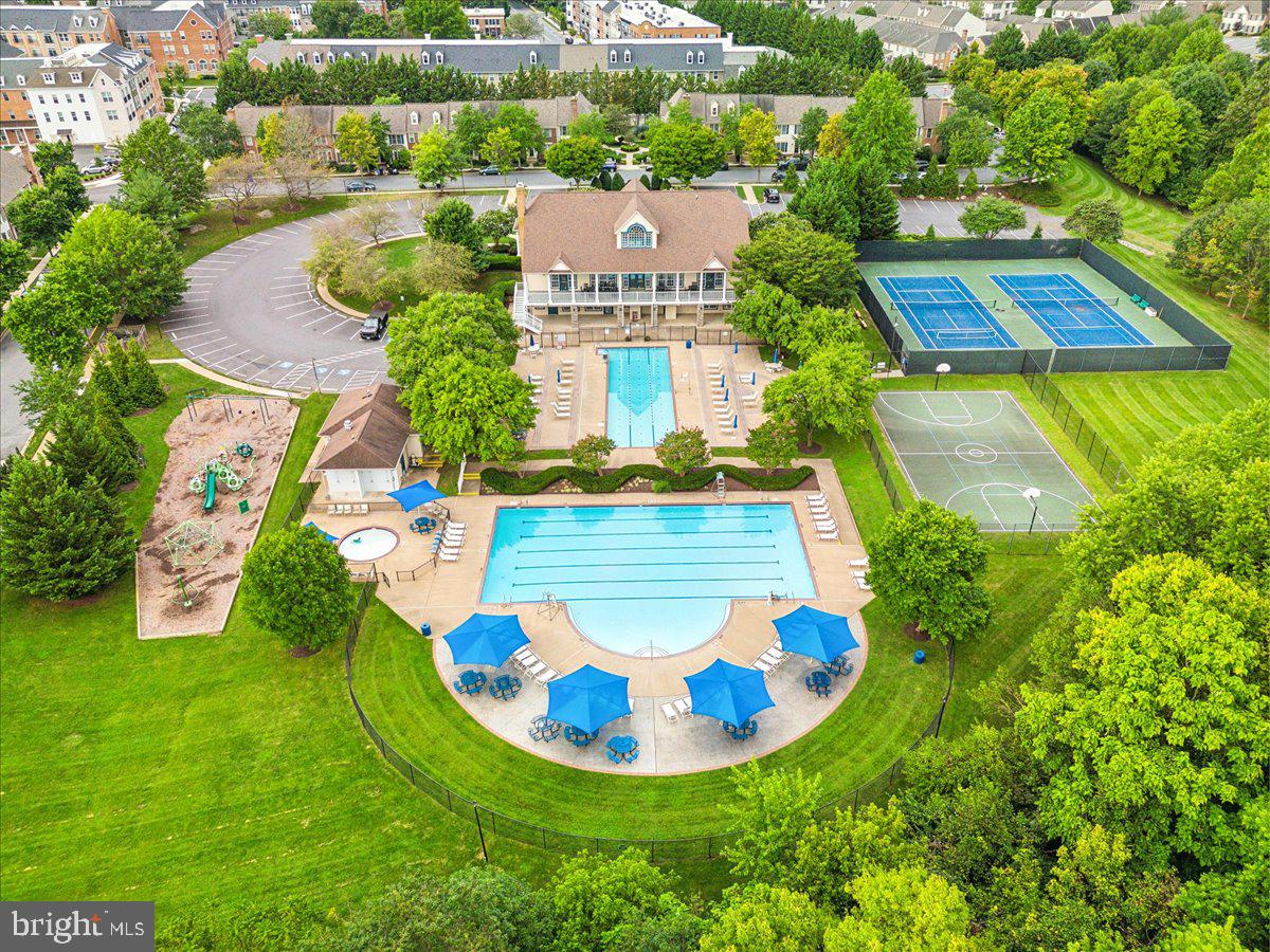 2442 Rippling Brook Road Frederick, MD 21701 - Photo 80 of 85 an aerial view of a house with a swimming pool
