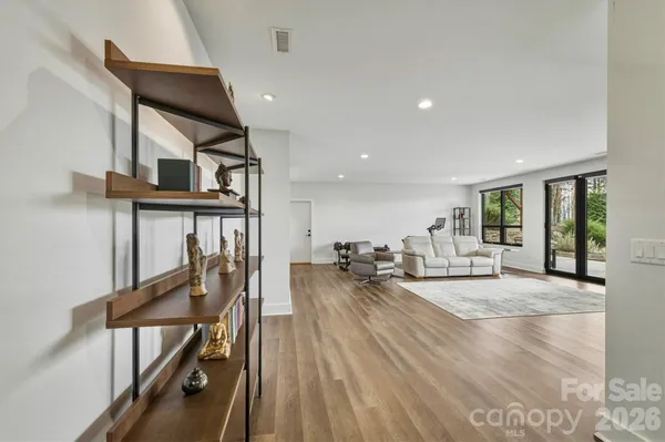 a view of a backyard of a house