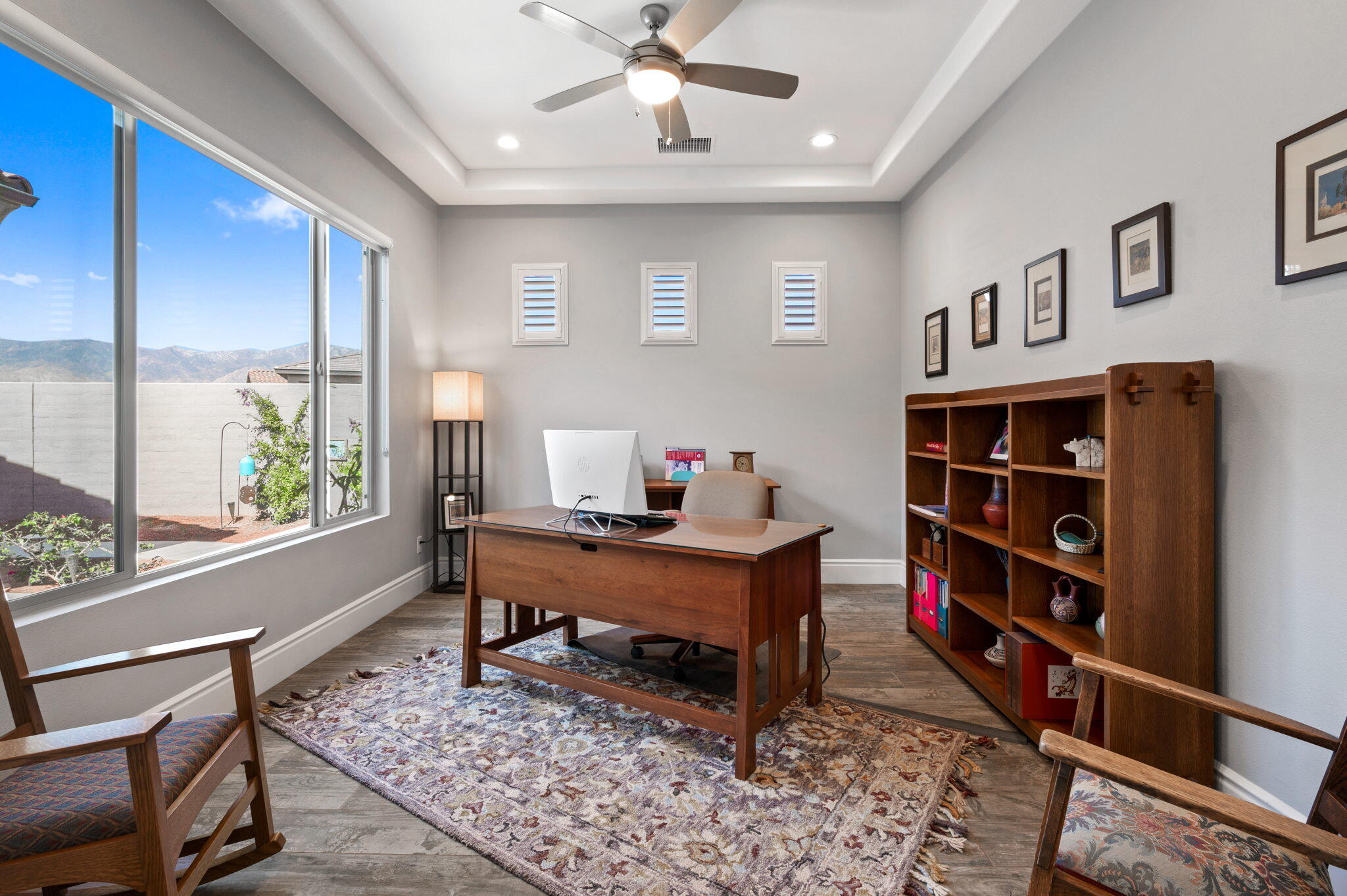49 Cabernet Rancho Mirage, CA 92270 - Photo 23 of 40 a view of a workspace with furniture and a window