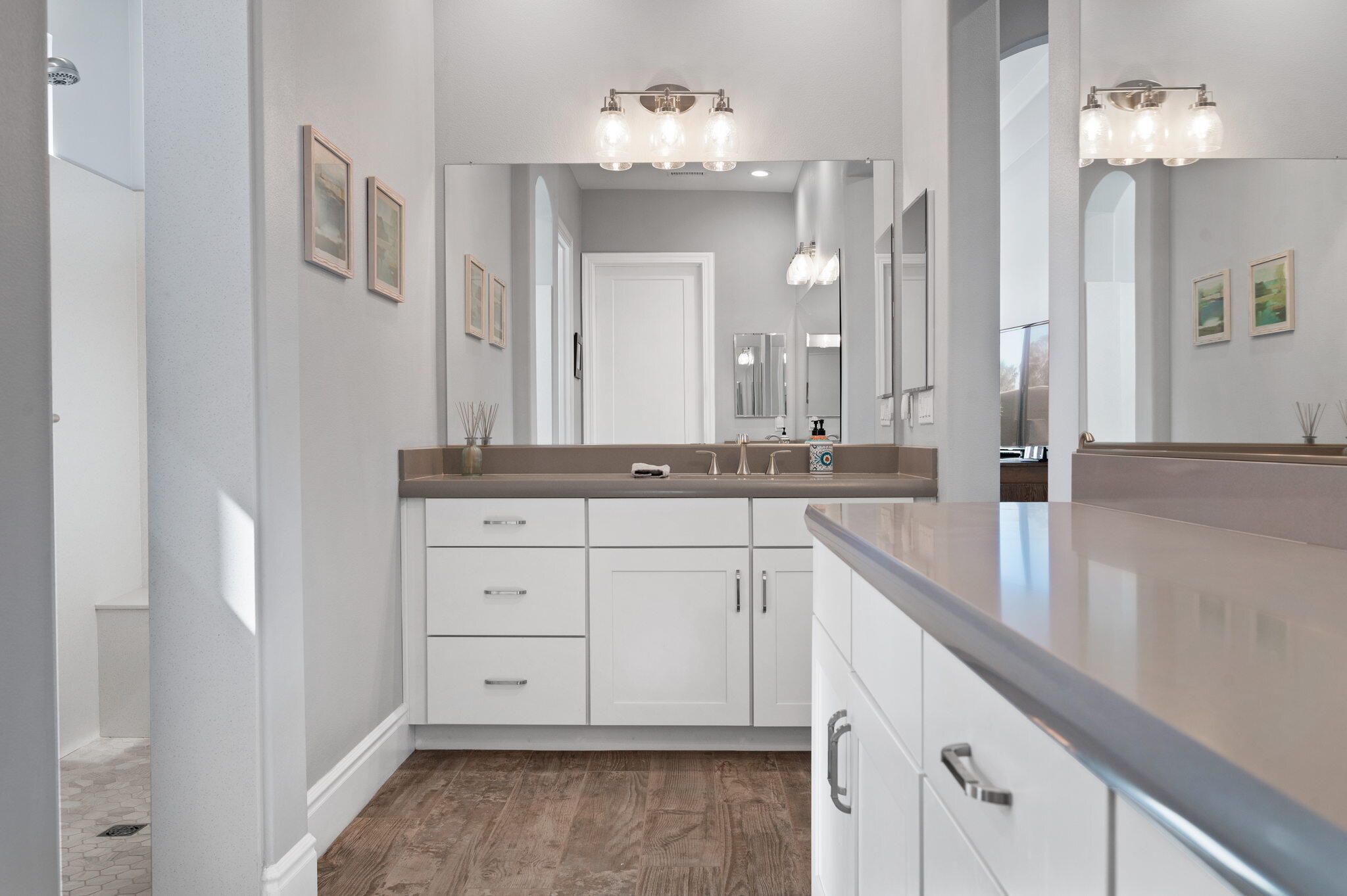 49 Cabernet Rancho Mirage, CA 92270 - Photo 28 of 40 a bathroom with a sink and a mirror