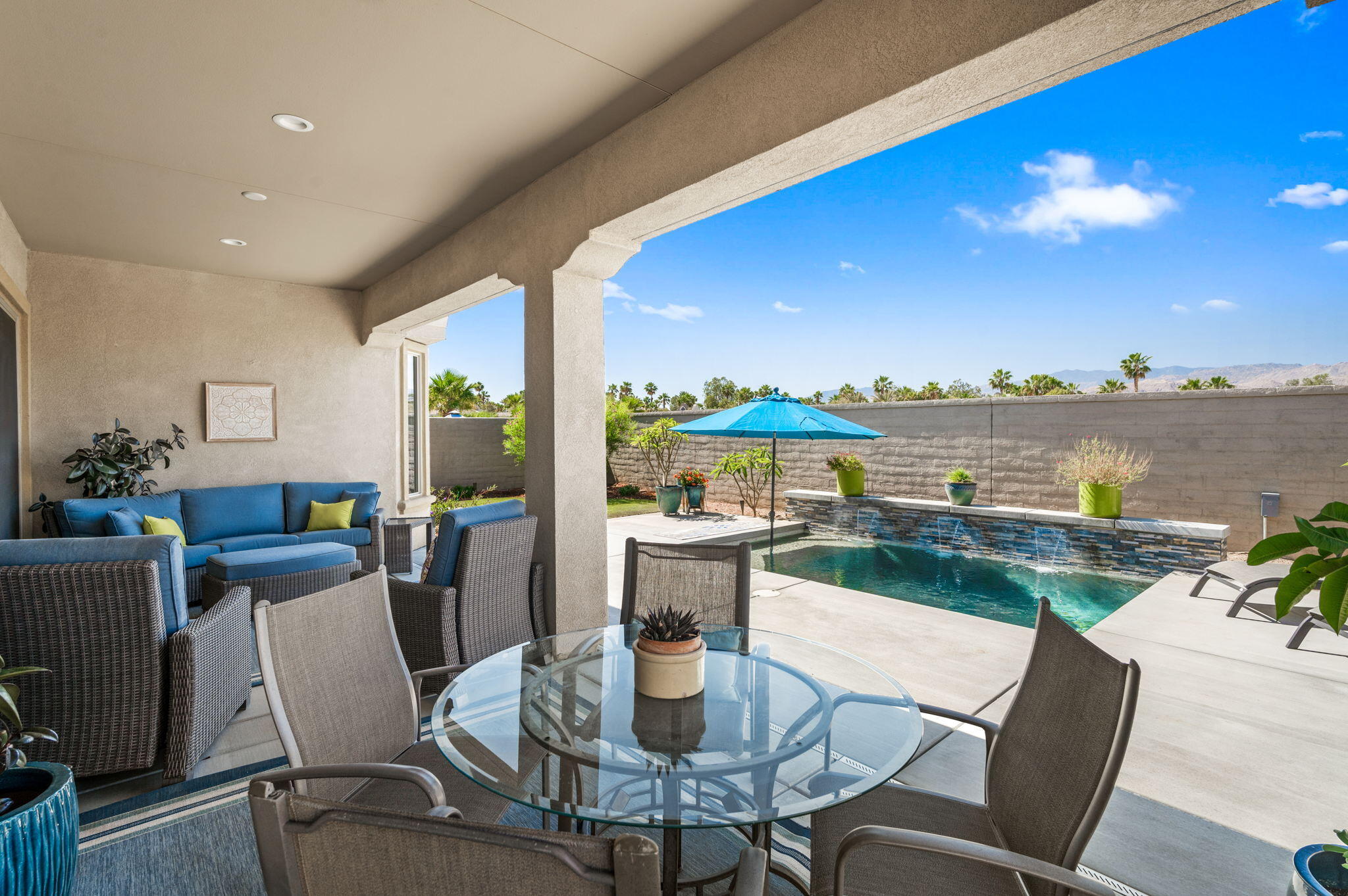 49 Cabernet Rancho Mirage, CA 92270 - Photo 31 of 40 a view of a dining room with furniture window and ocean view