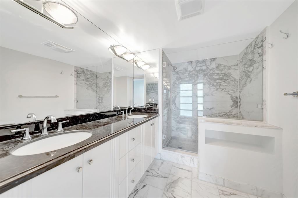 1360 South Ocean Boulevard, Unit 905 Pompano Beach, FL 33062 - Photo 22 of 57 a bathroom with a granite countertop sink mirror and double