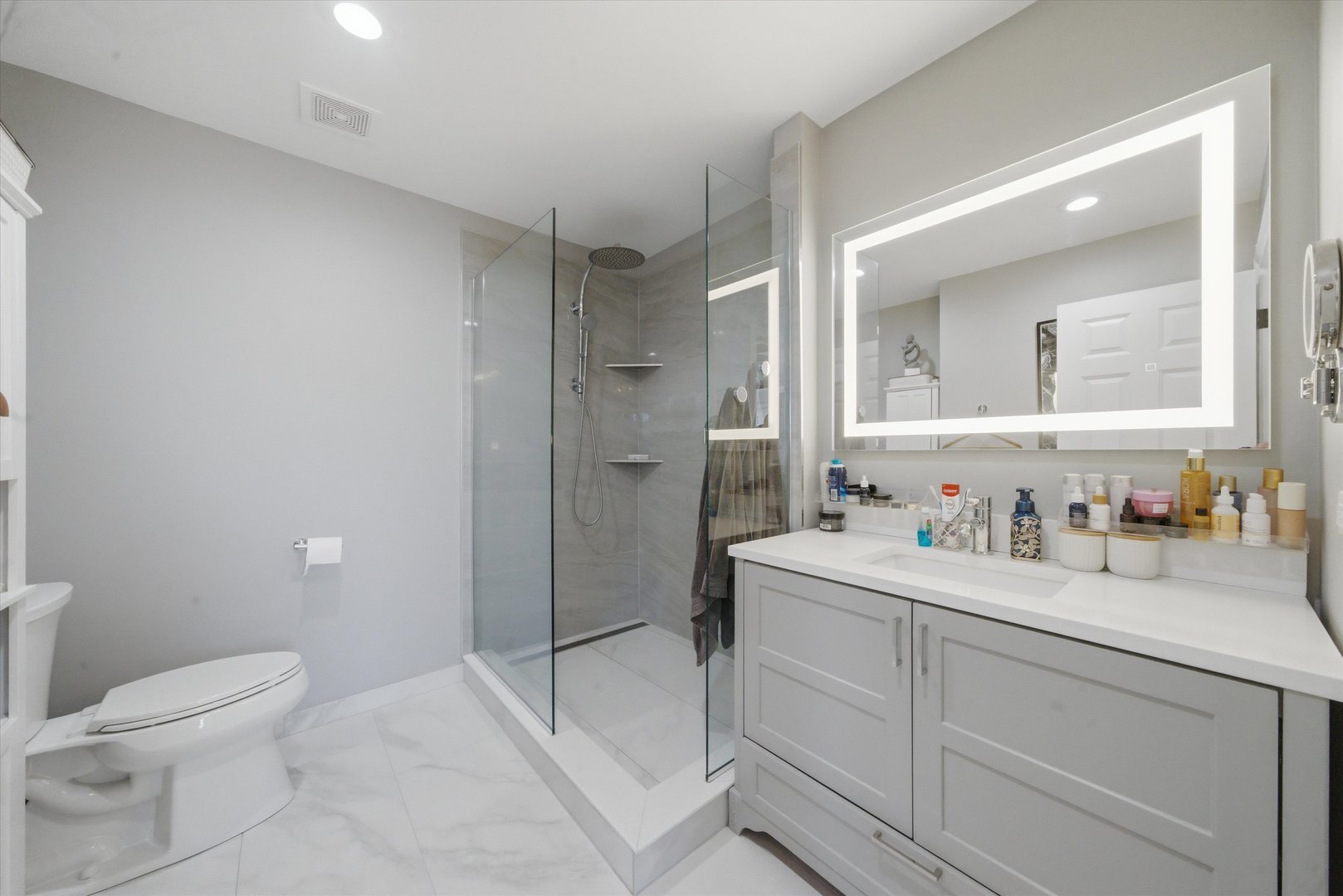 2448 Emily Lane Elgin, IL 60124 - Photo 15 of 34 a bathroom with a sink a toilet and a mirror