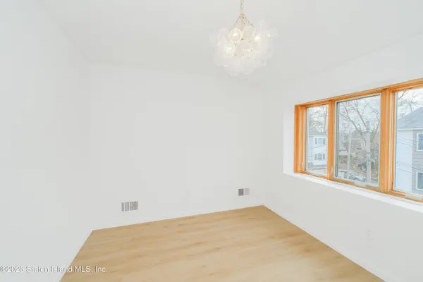 an empty room with a window
