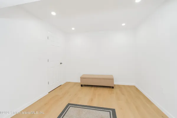 a view of room with empty racks