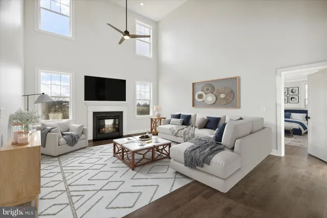 a work room with furniture and wooden floor