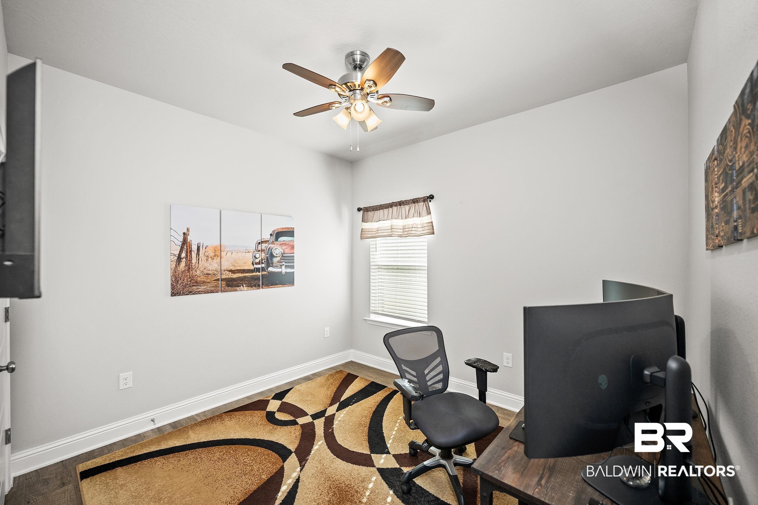 31468 Memphis Loop Daphne, AL 36527 - Photo 13 of 24 Office space with ceiling fan and wood finished floors