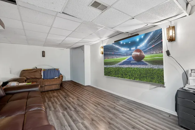 a room with furniture