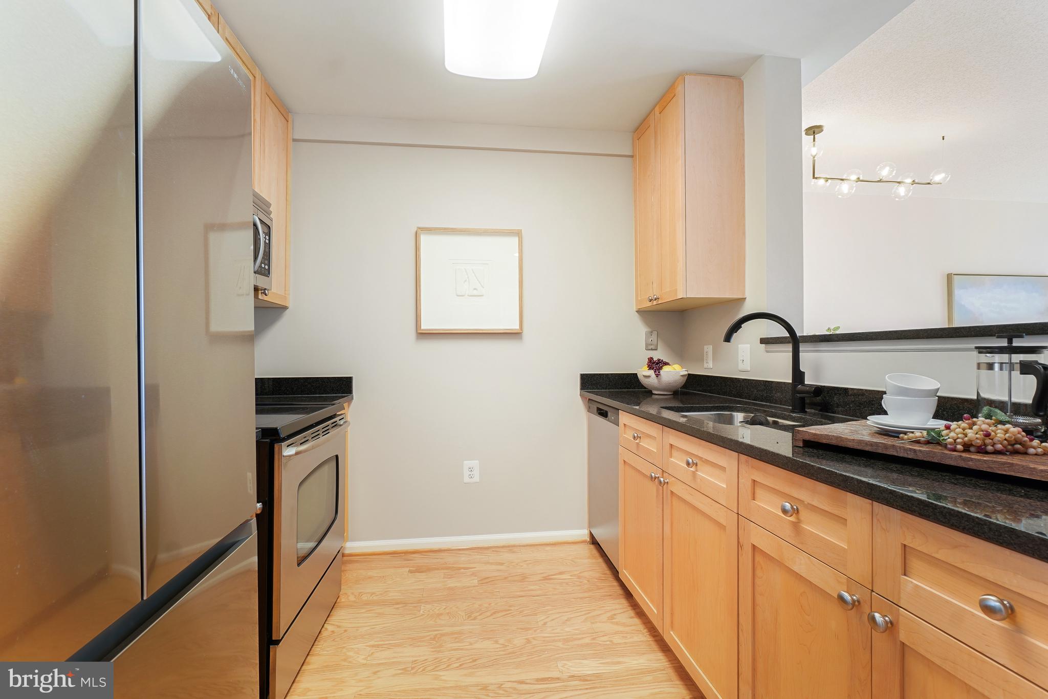 11700 Old Georgetown Road, Unit 214 Rockville, MD 20852 - Photo 9 of 44 a kitchen with stainless steel appliances granite countertop a sink stove and cabinets