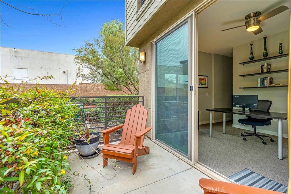 755 Sawyer Place Upland, CA 91786 - Photo 11 of 57 a view of a balcony with chair and potted plants