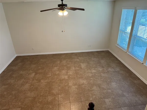 an empty room with a window