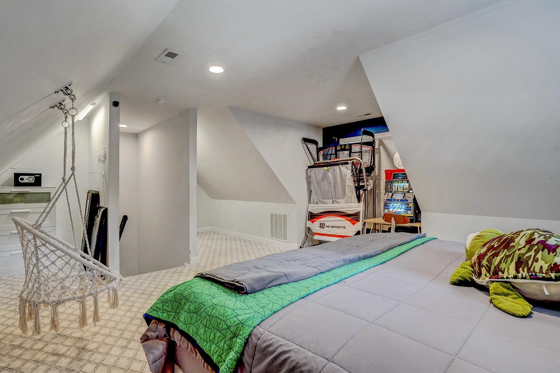 163 Winfred Drive Raleigh, NC 27603 - Photo 31 of 39 a bedroom with furniture and a flat screen tv