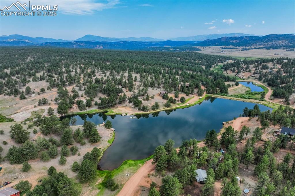 39 Reed Drive Florissant, CO 80816 - Photo 22 of 25 Aerial/Drone view of Wilson Lake