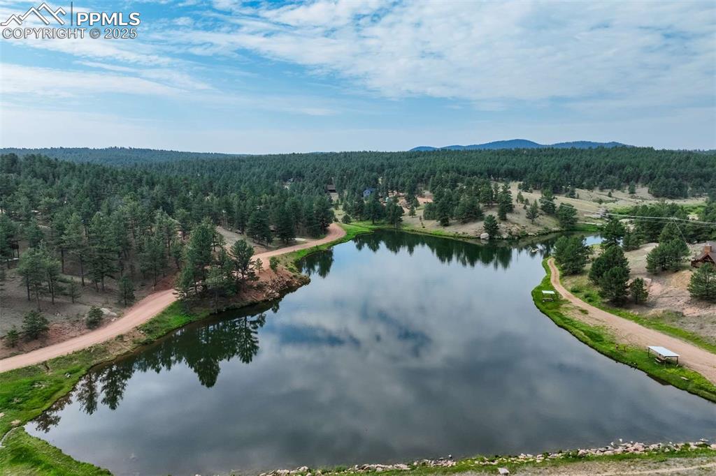 39 Reed Drive Florissant, CO 80816 - Photo 25 of 25 Aerial View of Wilson Lake.
