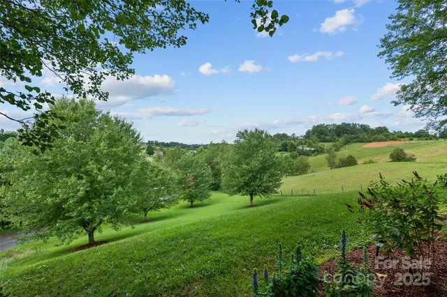 a view of a green field with lots of green space