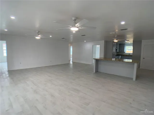 a view of a lobby with garage