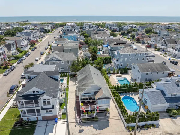 an aerial view of multiple house