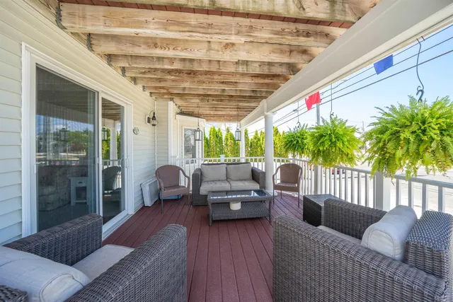 a outdoor living space with furniture