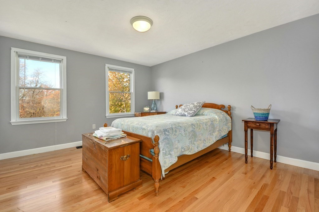 16 Barrett Road Marlborough, MA 01752 - Photo 30 of 41 a bedroom with a bed and wooden floor