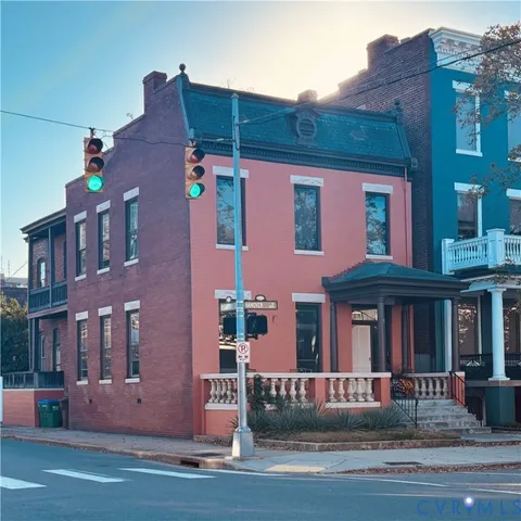 a front view of a building