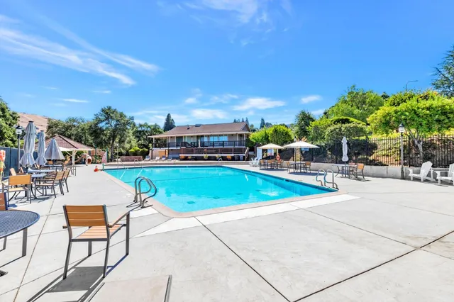 swimming pool view with a outdoor space