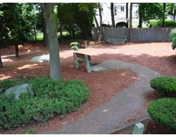a view of a backyard with a garden