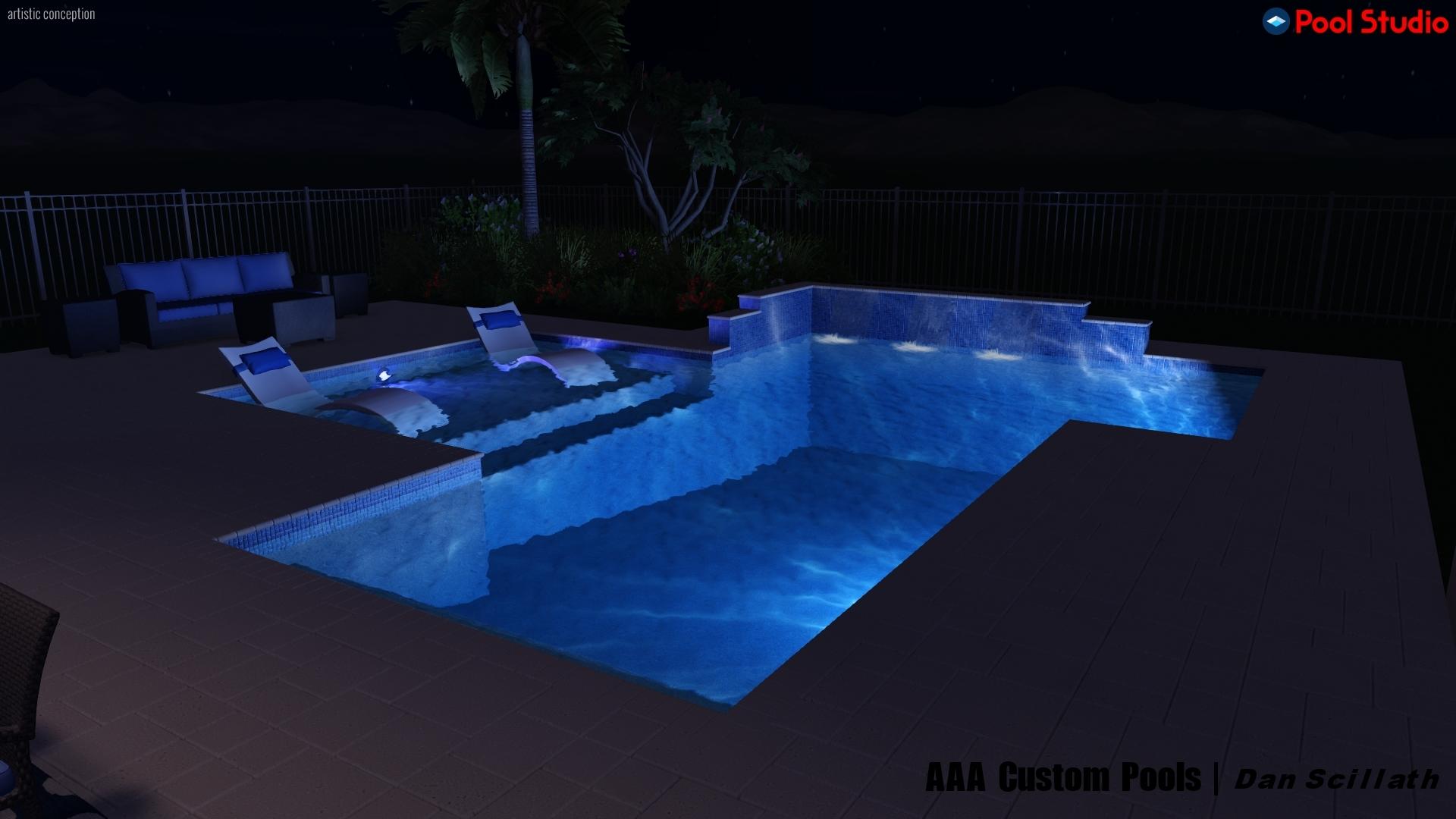 6950 Northwest 28th Avenue Boca Raton, FL 33496 - Photo 18 of 59 Evening Pool Rendering