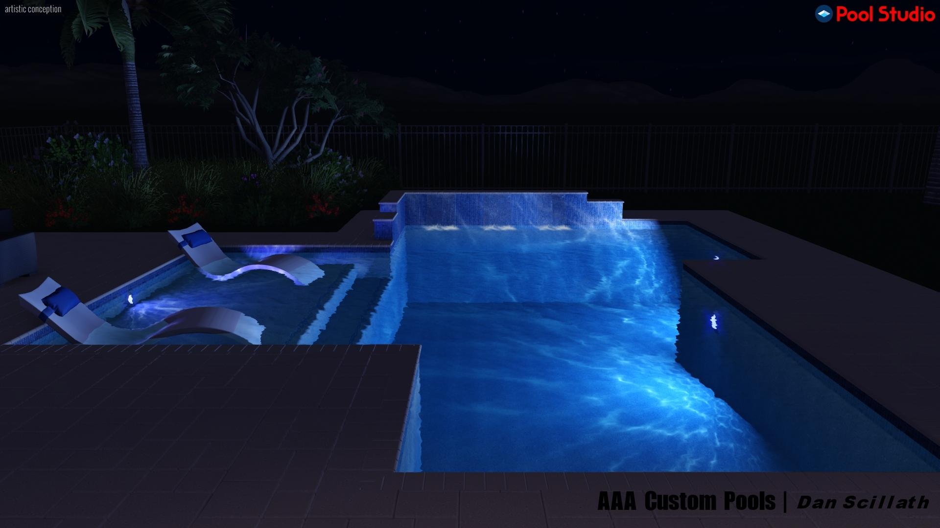 6950 Northwest 28th Avenue Boca Raton, FL 33496 - Photo 19 of 59 Evening Pool Rendering