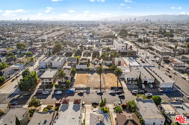 an aerial view of a city