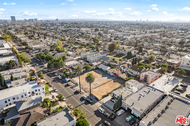an aerial view of a city