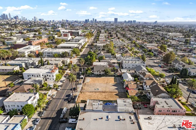an aerial view of a city