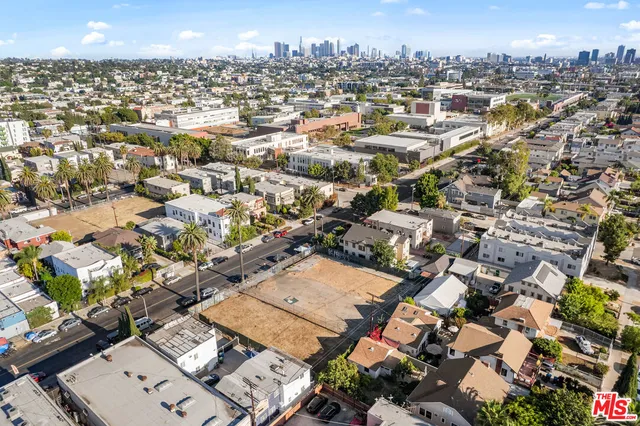an aerial view of a city