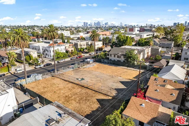an aerial view of a city