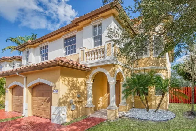 a front view of a house