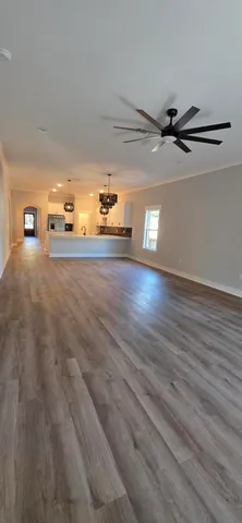 a large room with wooden floor