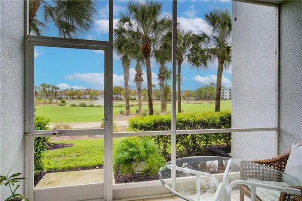 a view of a balcony with lake view