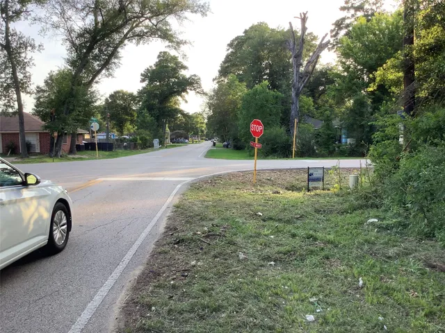 a view of a yard with plants