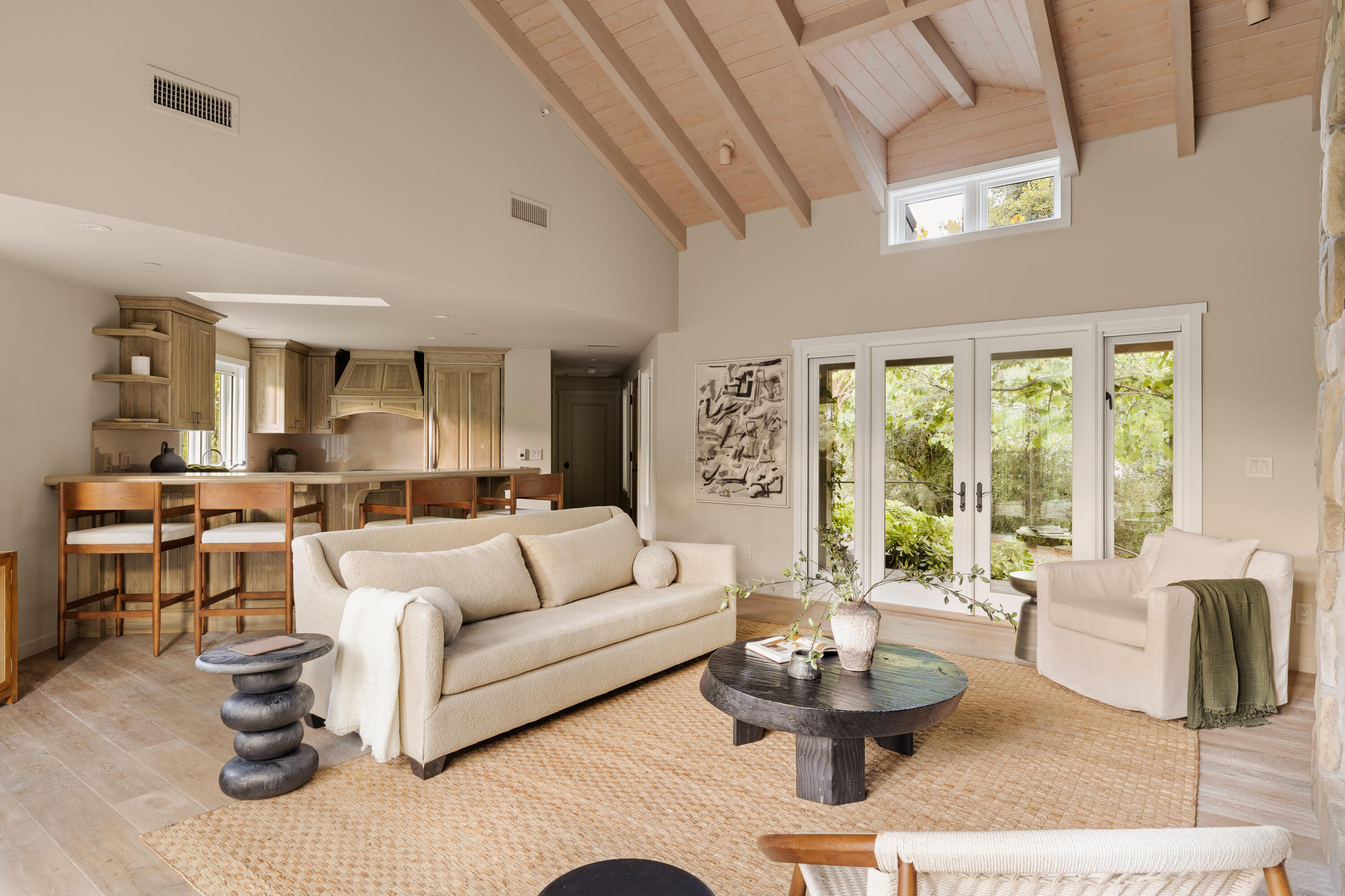 813 Country Club Road Ojai, CA 93023 - Photo 6 of 31 Living Room Open to Kitchen