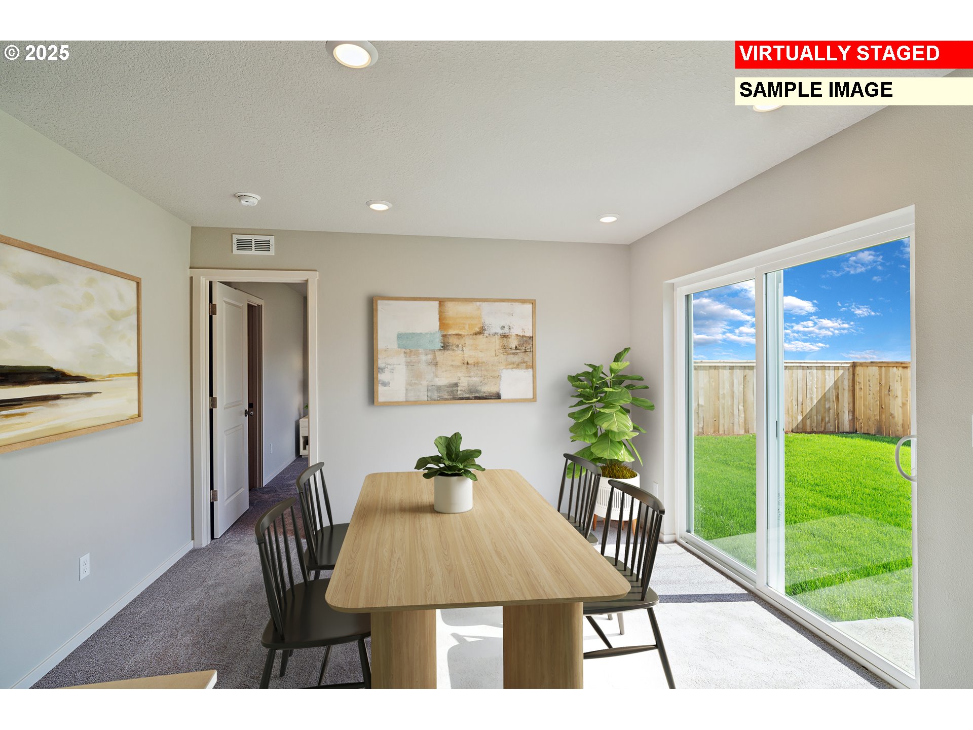 25221 Tanglewood Way Veneta, OR 97487 - Photo 5 of 18 a view of a dining room with furniture window and wooden floor