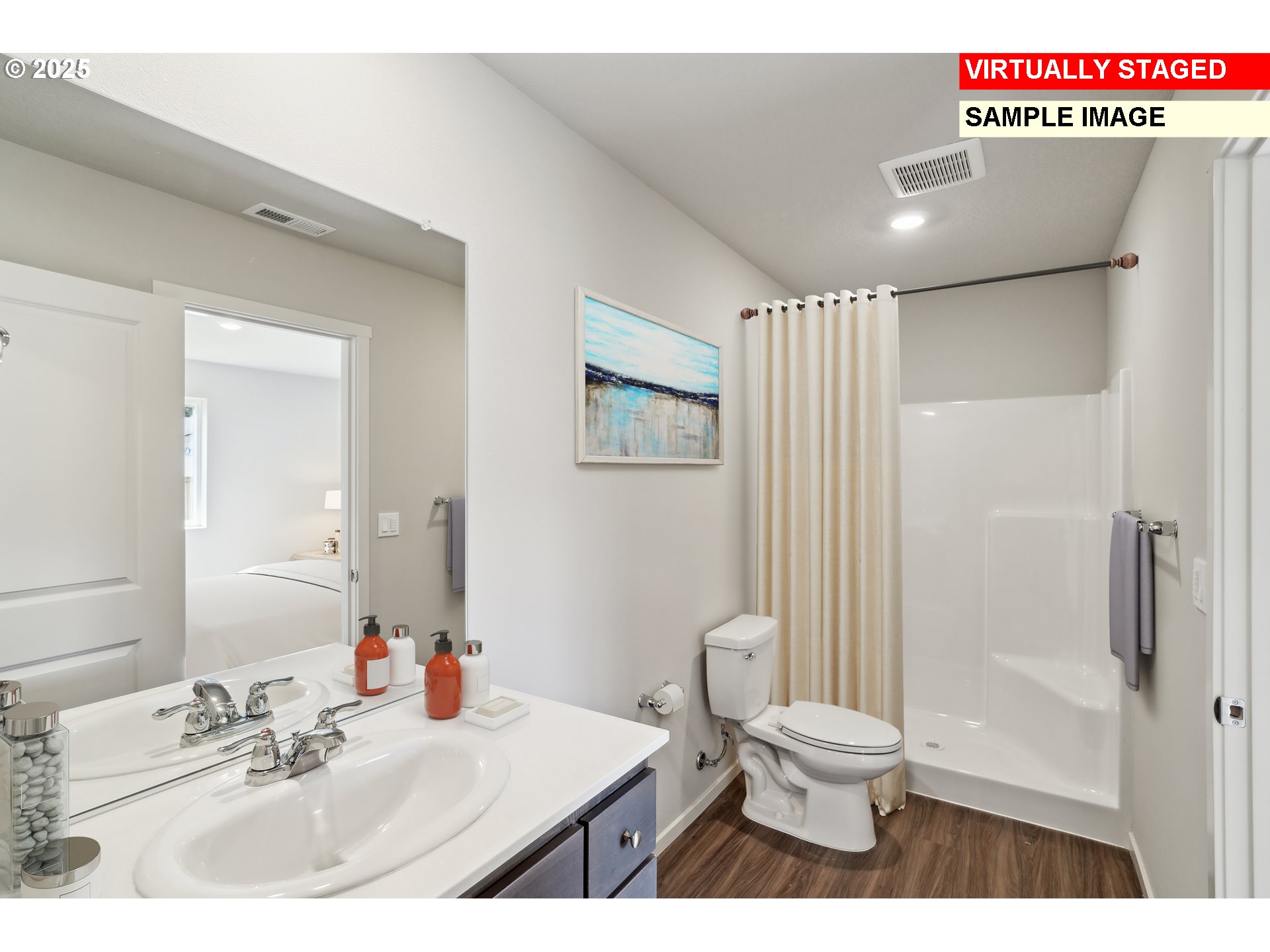 25221 Tanglewood Way Veneta, OR 97487 - Photo 9 of 18 a bathroom with a sink a toilet and shower