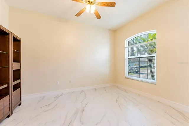 an empty room with a window